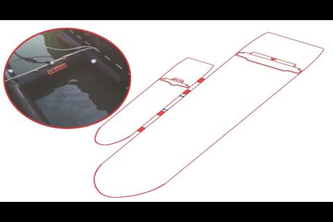 The VikoSeal boom resembles an 'H' shape to seal against ship hulls or hull to dockside